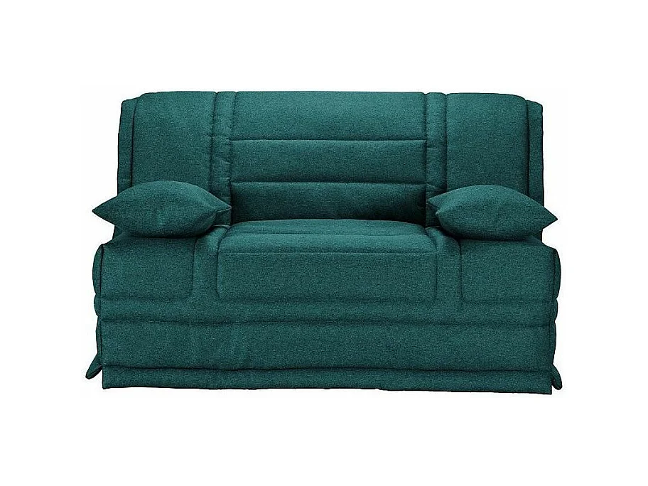 Banquette BZ tissu matelas Starconfort 15cm Pardo-Couleur Bleu canard-160x200