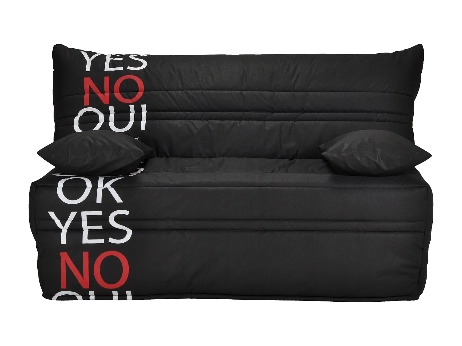 Banquette lit accordéon 2 places 140x190 design noir Yes No Optale