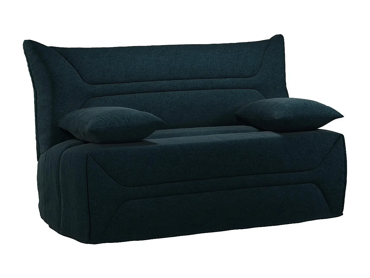 Canapé BZ Tissu matelas 12cm 140x190 Zilo-Couleur Bleu marine