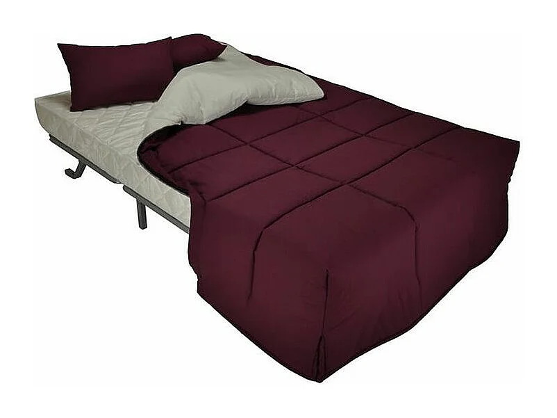 Canapé BZ Tissu matelas 12cm 140x190 Zilo-Couleur Bleu marine