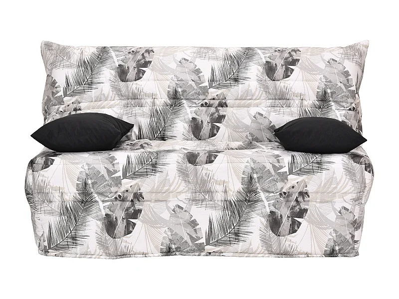 Banquette lit accordéon 2 places 140x190 fleurs Optale