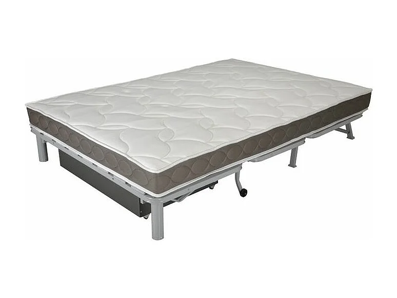 Canapé BZ Tissu matelas 12cm 140x190 Zilo-Couleur Bordeaux-Coffre de rangement Avec rangement
