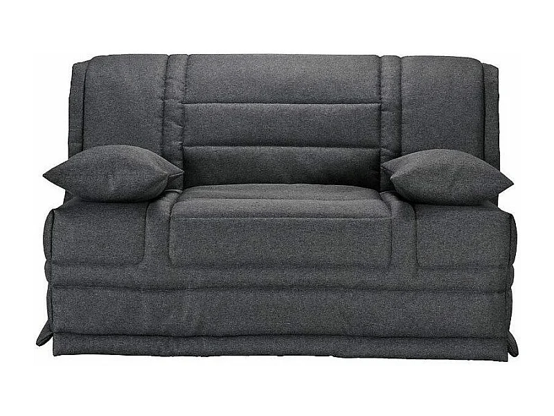 Banquette BZ tissu matelas Starconfort 15cm Pardo-Couleur Gris foncé-140x200