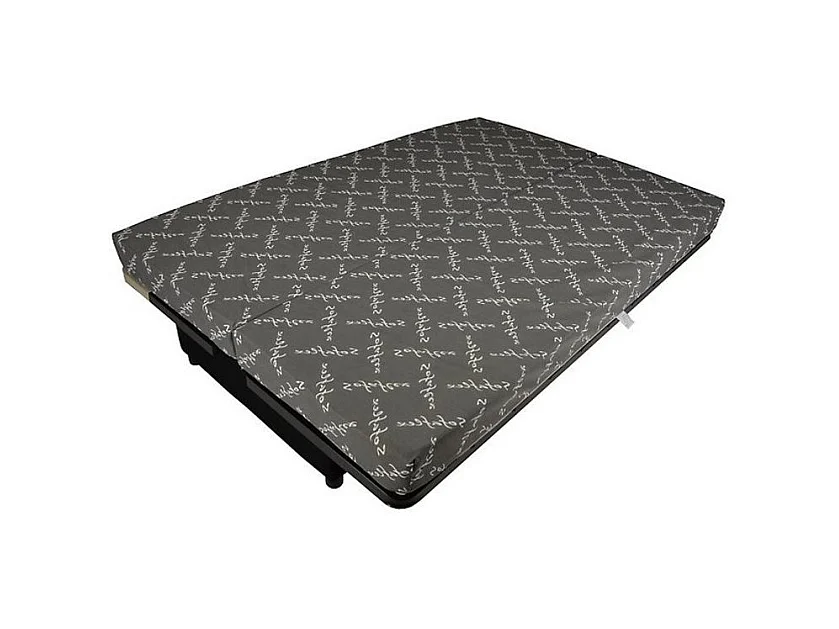 Banquette Clic Clac tissu matelas Starbed 13cm avec coffre de rangement Kistar 130x190-Couleur Gris clair chiné