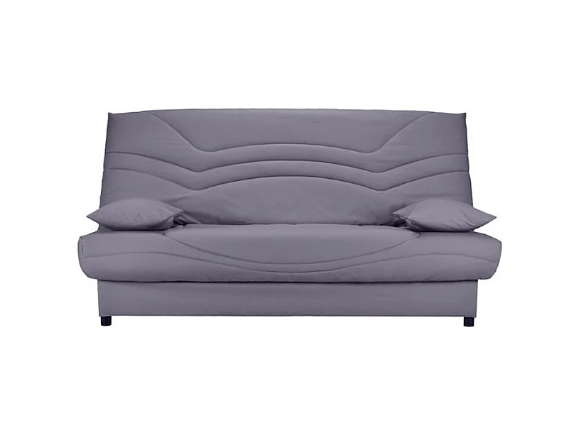 Banquette Clic Clac tissu matelas Starbed 13cm avec coffre de rangement Kistar 130x190-Couleur Gris perle