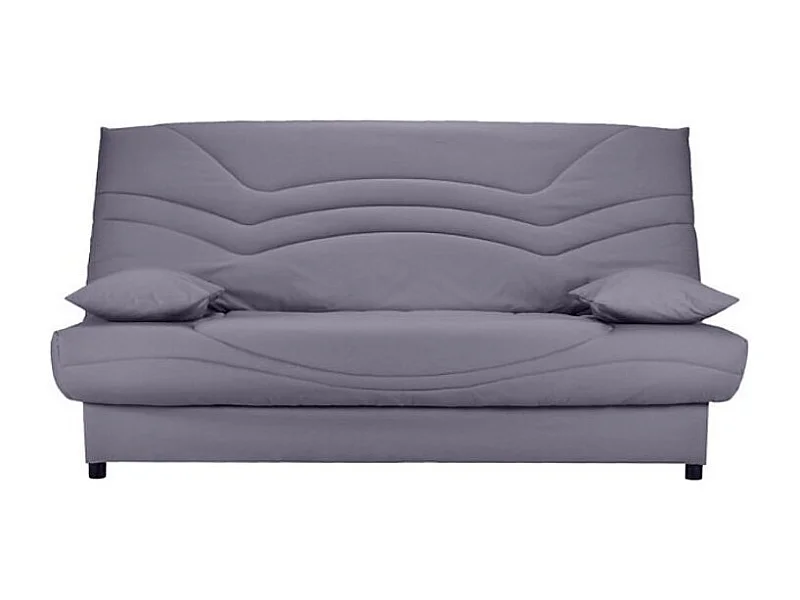 Banquette Clic Clac tissu matelas Starbed 13cm avec coffre de rangement Kistar 130x190-Couleur Gris perle