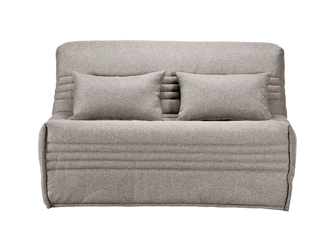 Banquette BZ tissu 140x200 matelas Bultex 15cm Celia-Couleur Taupe