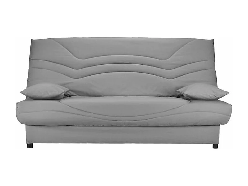 Banquette Clic Clac tissu matelas Starbed 13cm avec coffre de rangement Kistar 130x190-Couleur Gris Souris