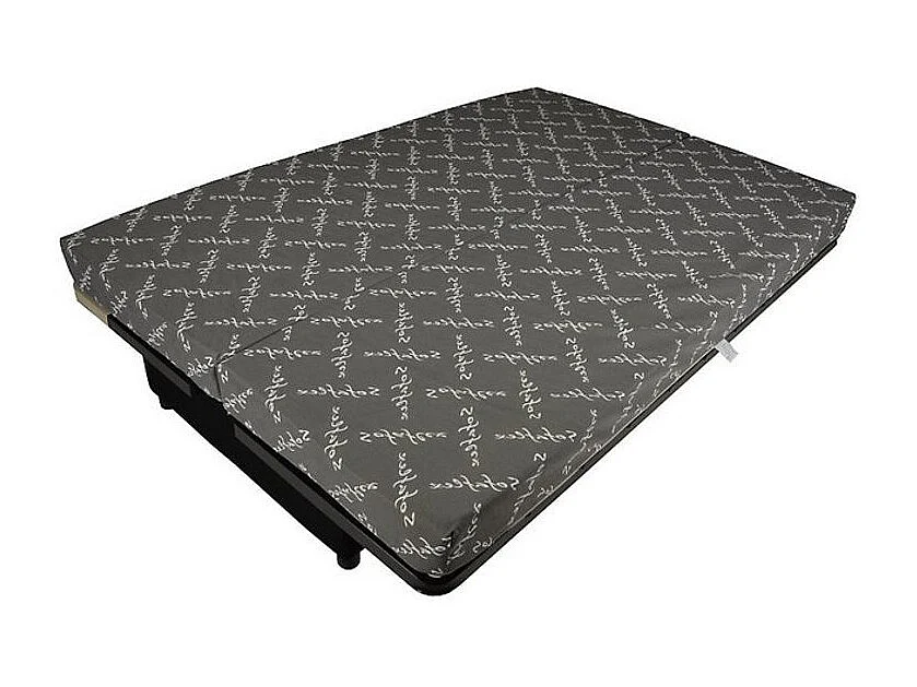 Banquette Clic Clac tissu matelas Starbed 13cm avec coffre de rangement Kistar 130x190-Couleur Gris Souris
