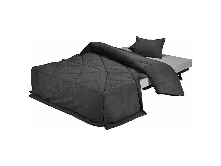 Banquette BZ microfibre matelas Bultex 15cm Master 140x200-Couleur Gris clair