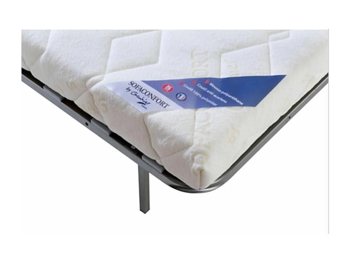 Fauteuil BZ 1 place microfibre matelas 12cm Venus-Couleur Gris clair