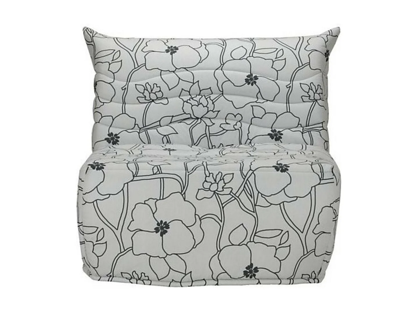 BZ grijs bedrukte bank 90x190 cm Starconfort matras 12 cm Petals