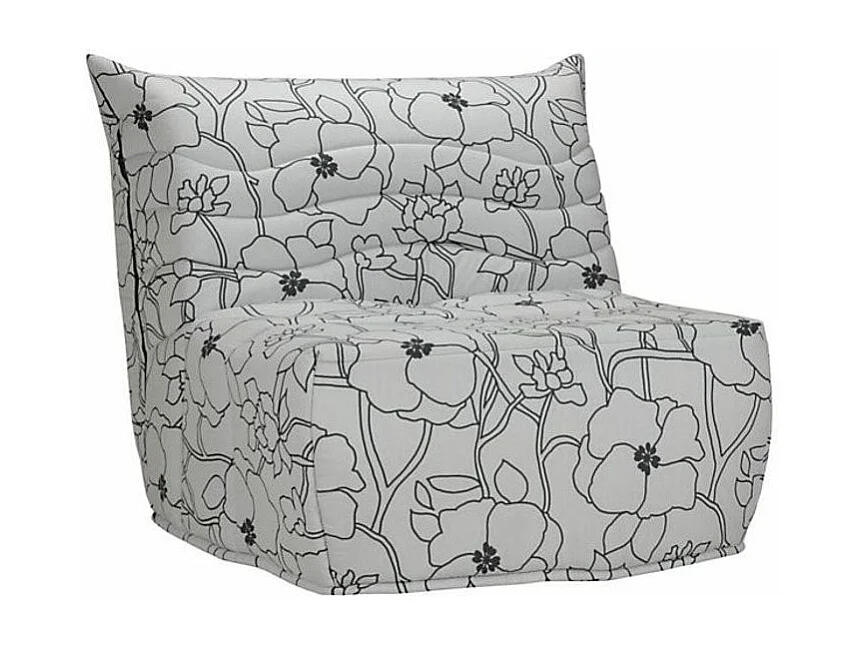 BZ grijs bedrukte bank 90x190 cm Starconfort matras 12 cm Petals