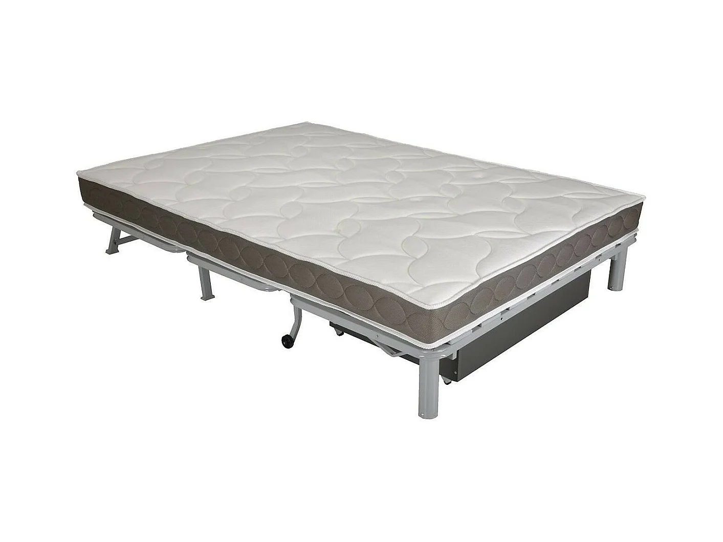 BZ zitbank Bultex matrasstof 12 cm 140x190 cm Bounty-Kleur Lichtgrijs-Opslagruimte Met opbergruimte