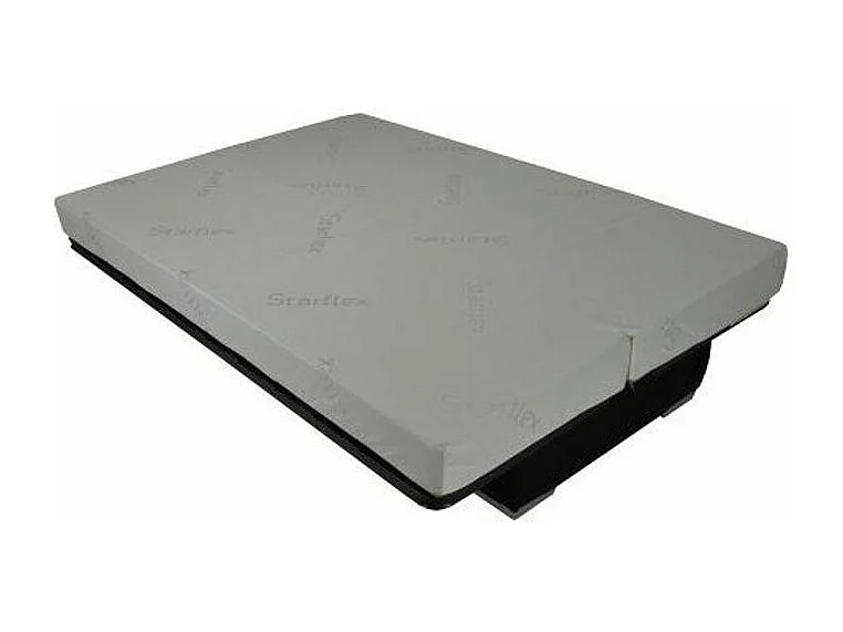 Clic-clac stoffen bank 130x190 cm Starflex matras 13 cm met opbergruimte Folken-Kleur Lichtroze