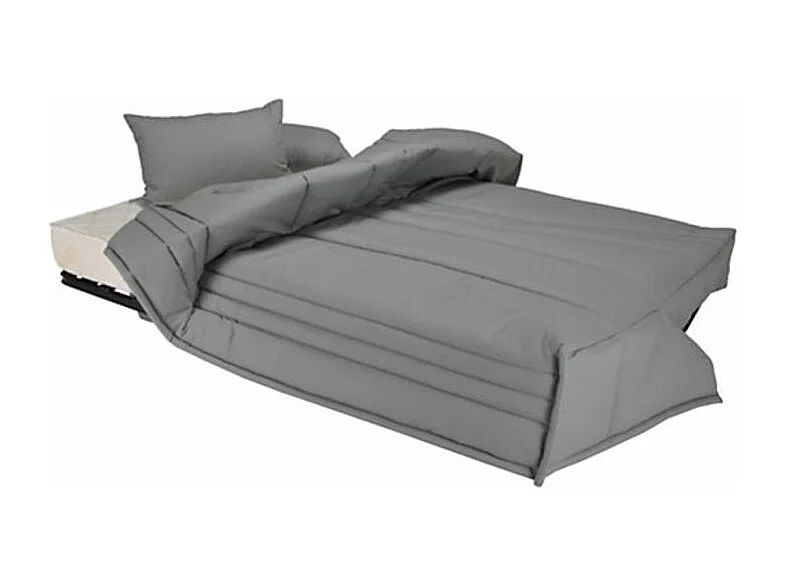 Banquette Clic-clac tissu 130x190 matelas Starflex 13cm avec rangement Folken-Couleur Rose clair