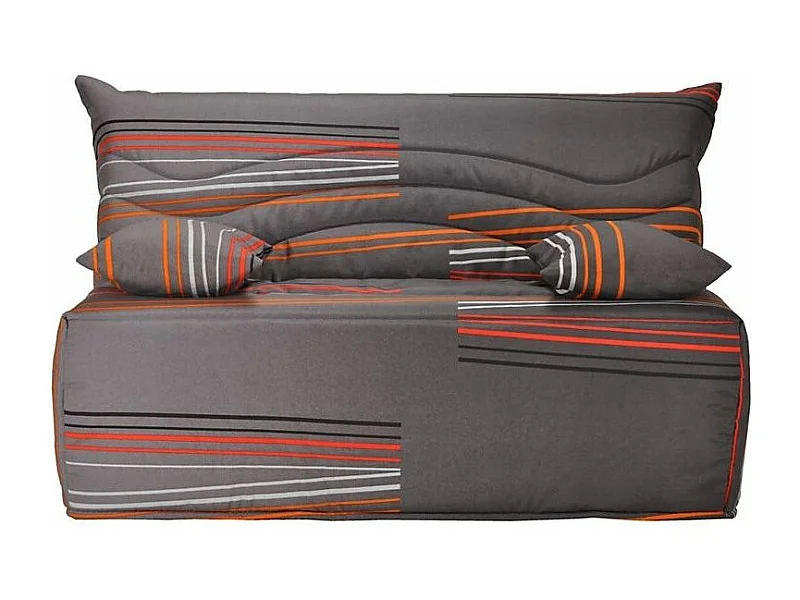 Banquette BZ gris imprimé 160x200 Matelas Starconfort 12cm Artiste