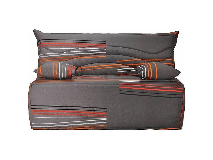 Banquette BZ gris imprimé 160x200 Matelas Starconfort 12cm Artiste