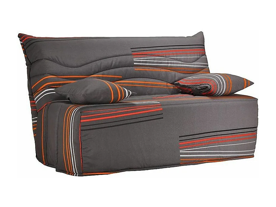 Banquette BZ gris imprimé 160x200 Matelas Starconfort 12cm Artiste