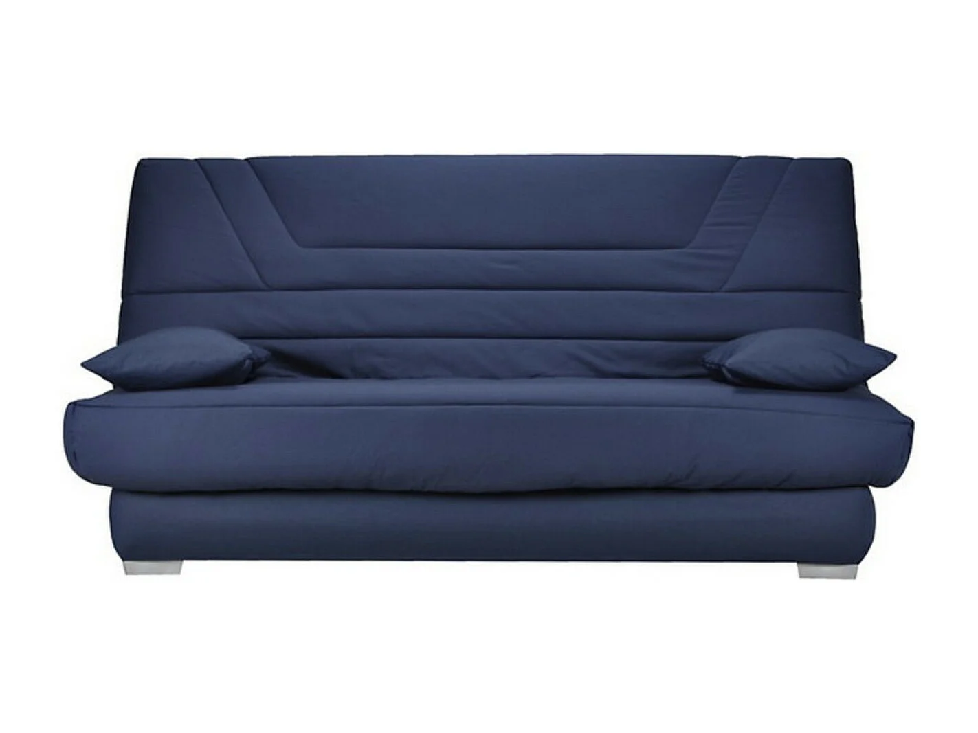 Banquette Clic Clac tissu matelas Bultex 14cm avec rangement Bary-Couleur Marron clair-140x190