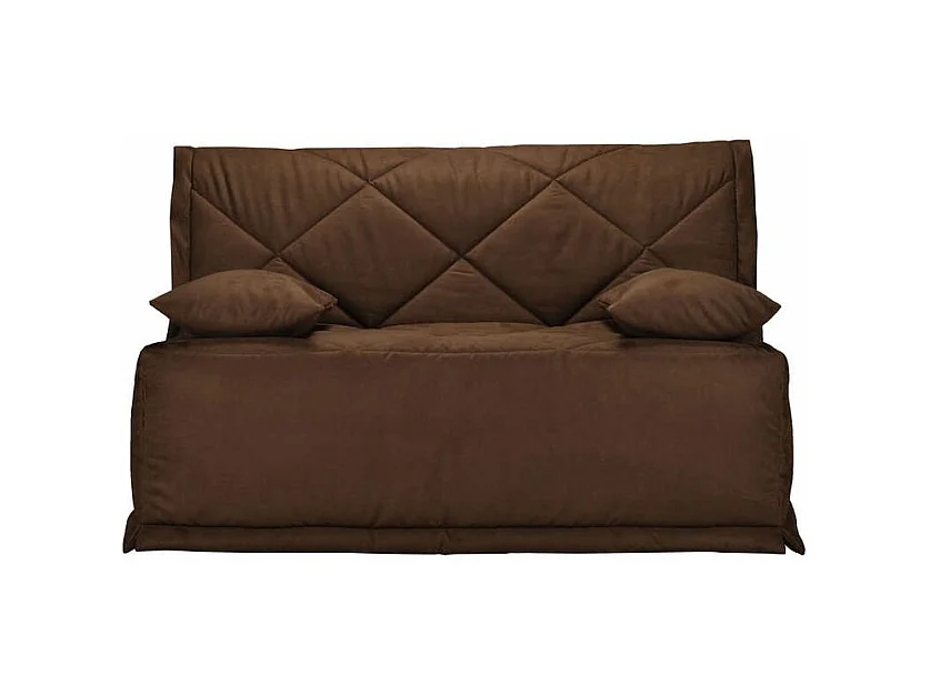 Banquette BZ microfibre matelas Bultex 15cm Master 140x200-Couleur Marron Foncé
