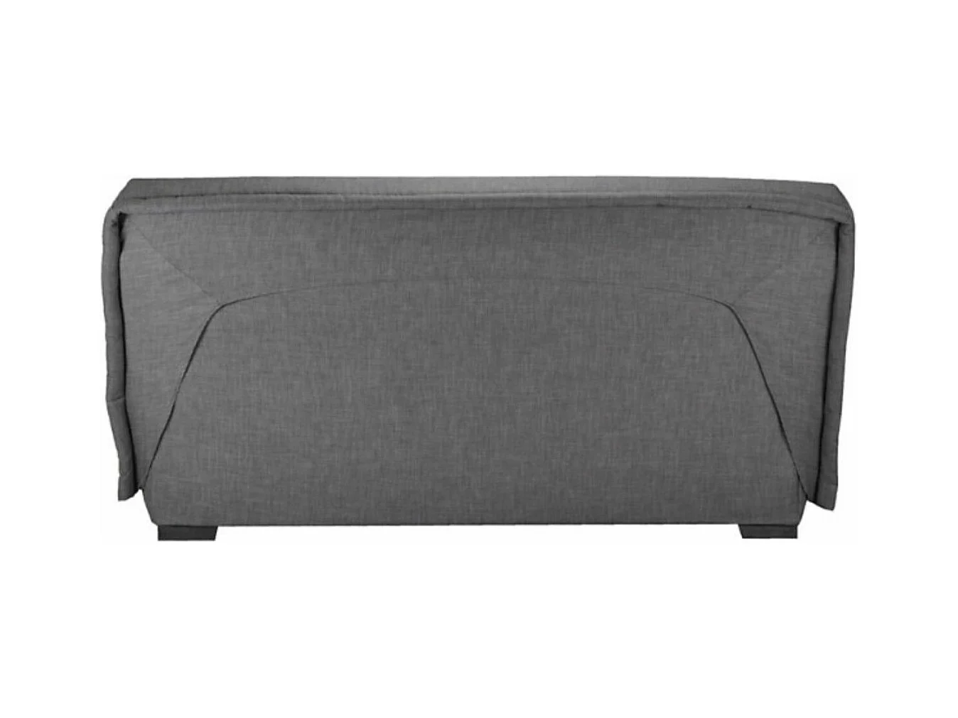 Banquette Clic-clac tissu 130x190 matelas Bultex 14cm avec rangement Boky-Couleur Gris Souris