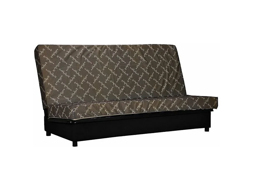 Clic Clac zitbank Starbed matrasstof 13 cm met Kistar opbergbox 130x190 cm-Kleur Zwart