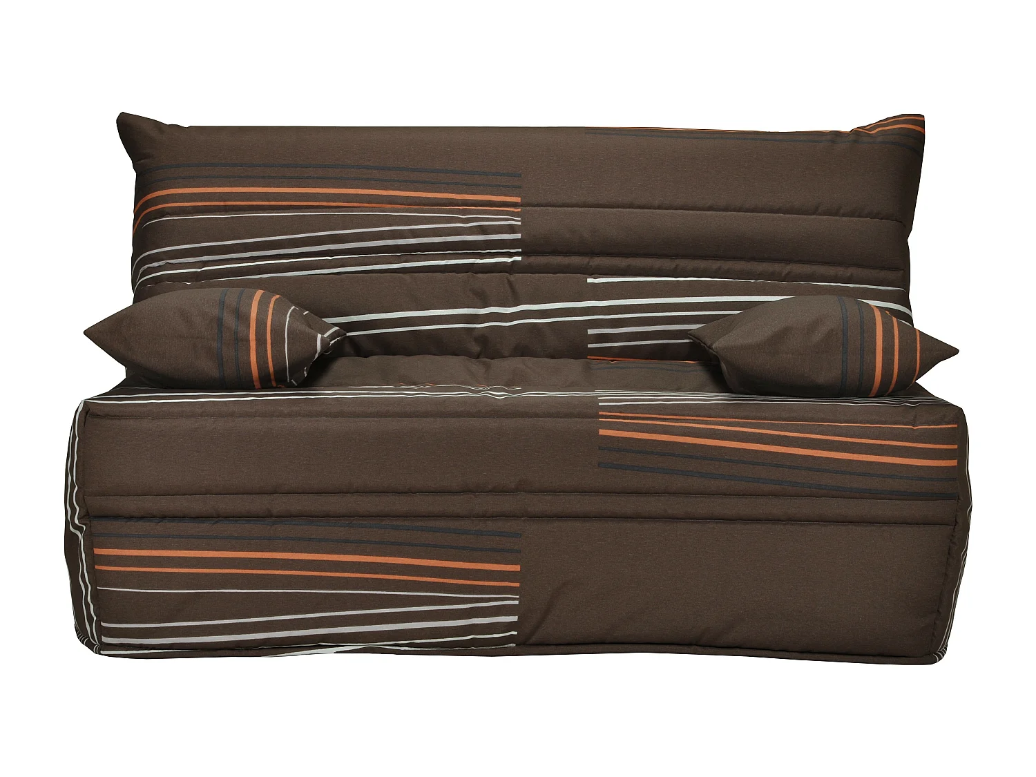 Banquette lit accordéon 2 places 140x190 design marron Optale