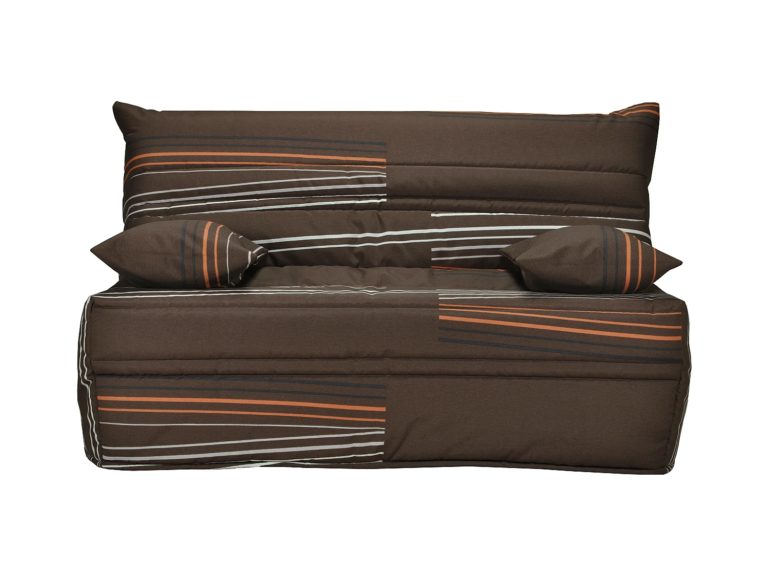 Banquette lit accordéon 2 places 140x190 design marron Optale
