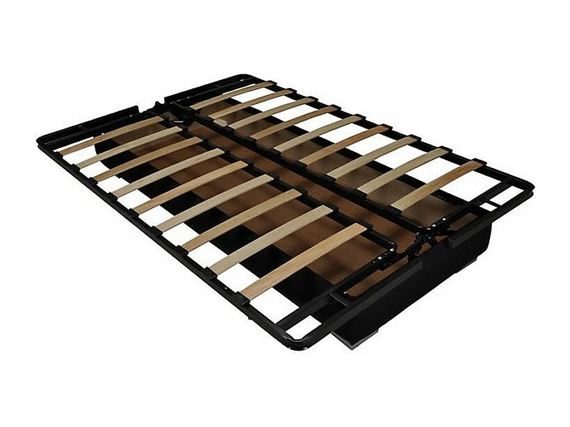 Banquette Clic Clac tissu matelas Bultex 14cm avec rangement Bary-Couleur Taupe-140x190