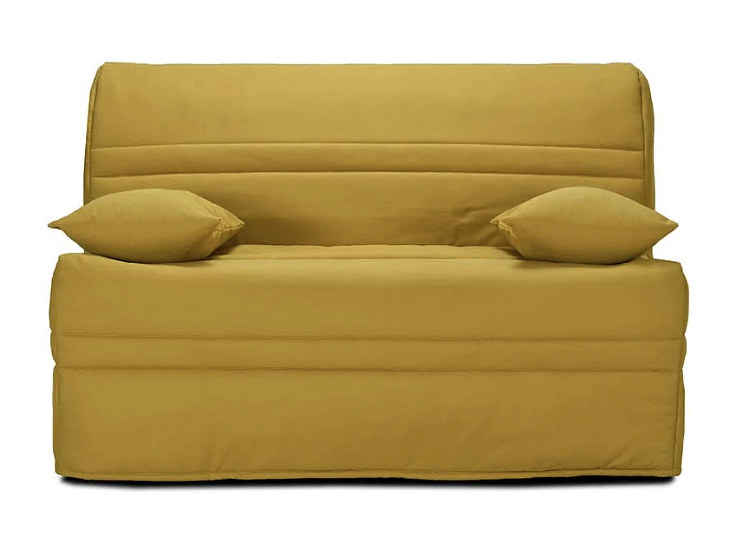 Banquette BZ tissu matelas Bultex 15cm Barnes 140x200-Couleur Jaune