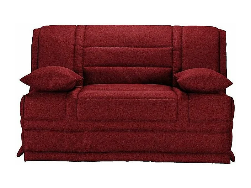 Banquette BZ tissu matelas 12cm Venus-Couleur Bordeaux-140x200