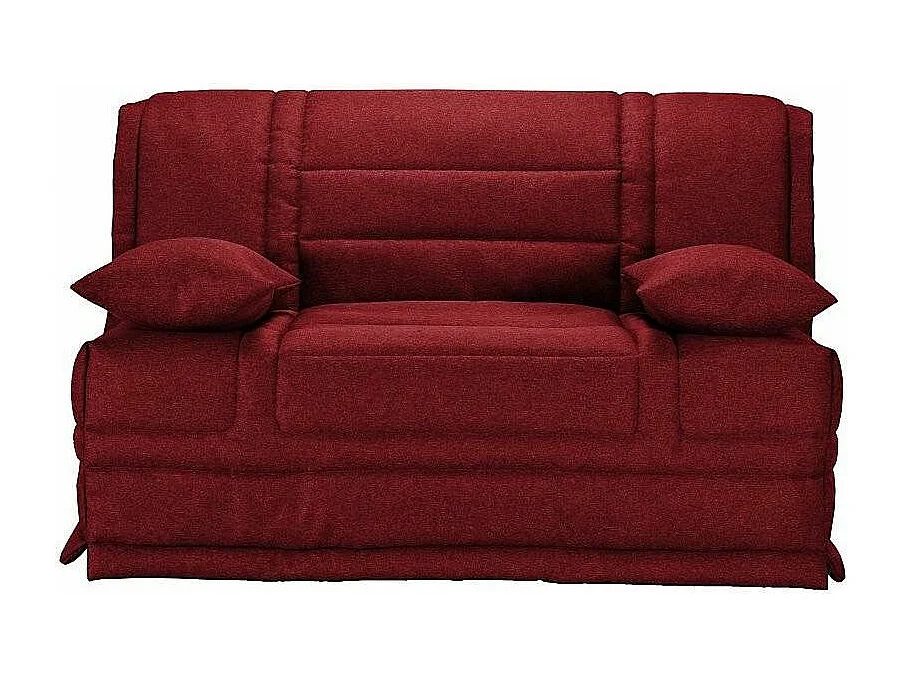 Banquette BZ tissu matelas 12cm Venus-Couleur Bordeaux-140x200