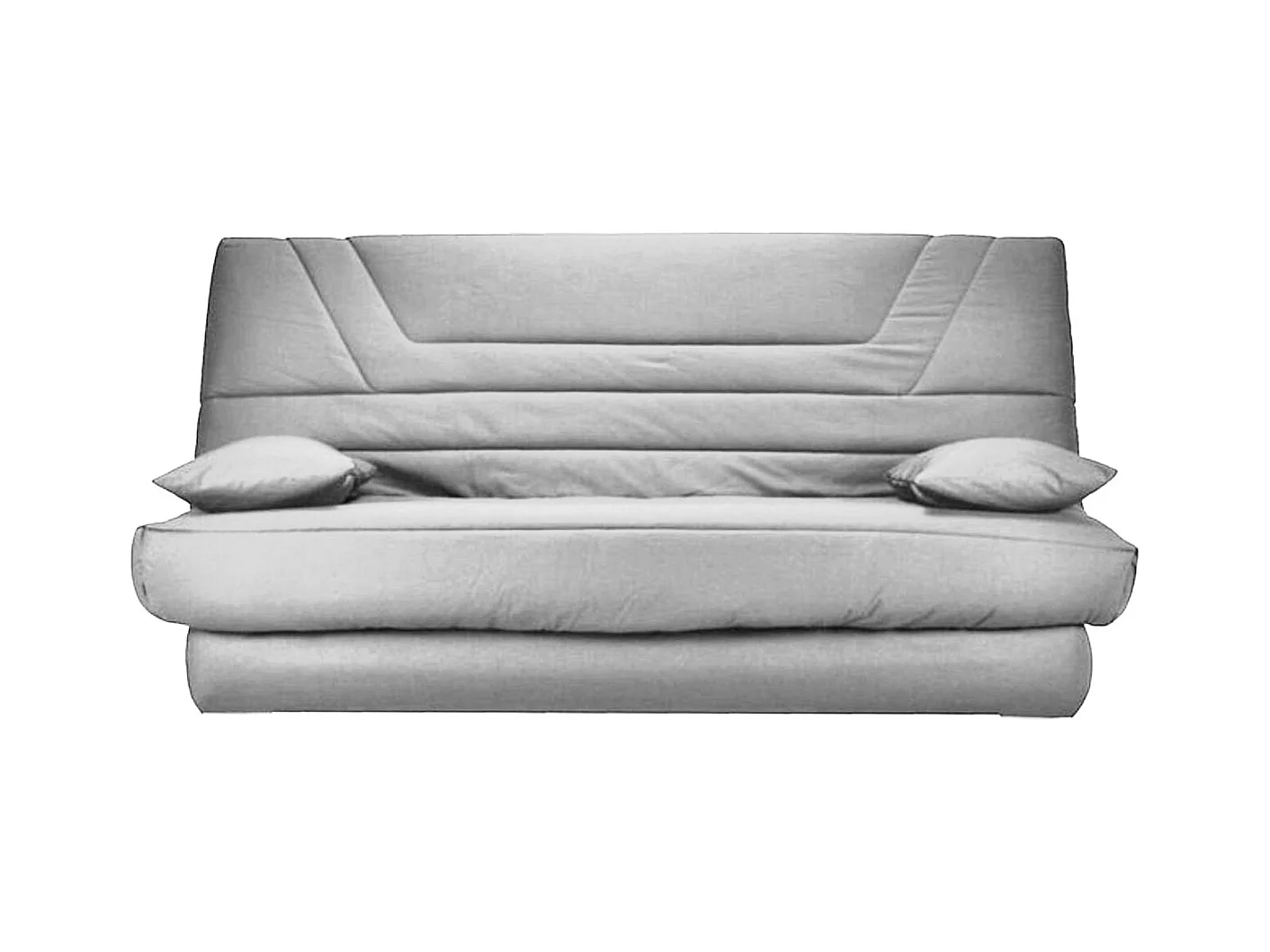 Banquette Clic Clac tissu matelas Bultex 14cm avec rangement Bary-Couleur Gris Souris-140x190