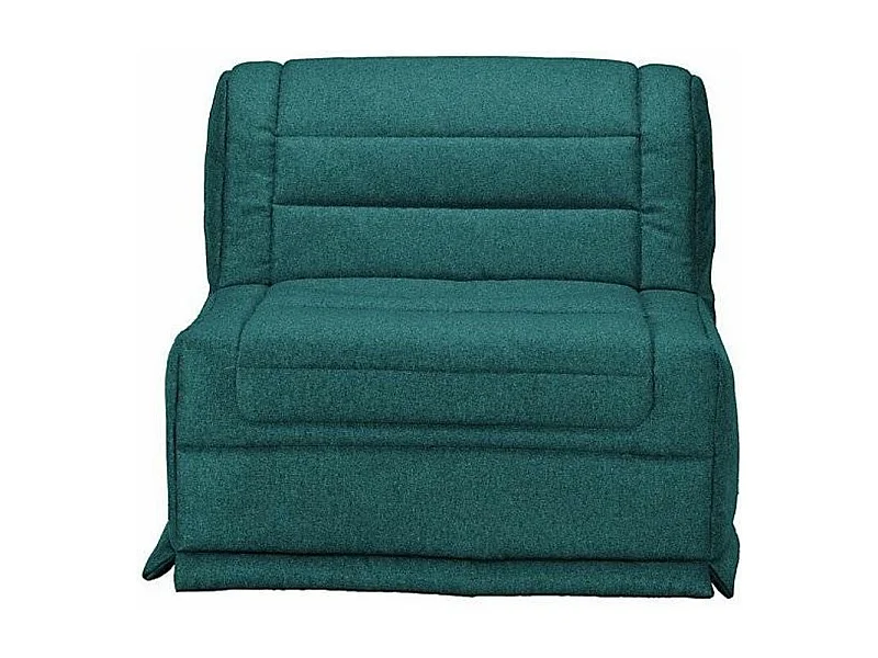 Fauteuil BZ 1 place 90x190 tissu matelas 12cm Venus-Couleur Bleu canard