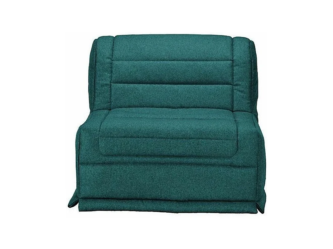 Fauteuil BZ 1 place 90x190 tissu matelas 12cm Venus-Couleur Bleu canard