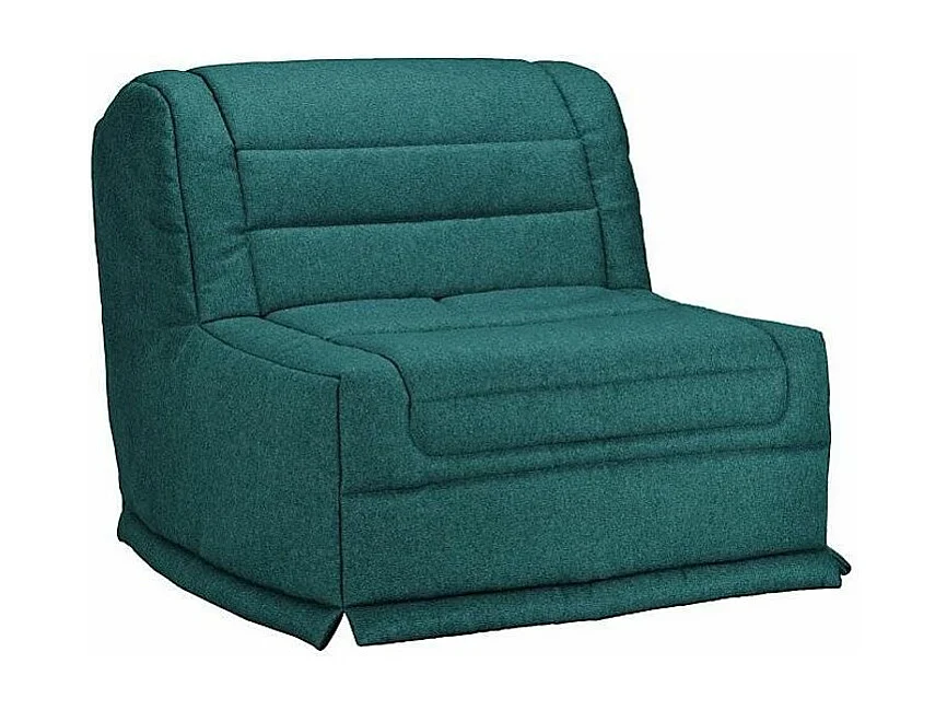 Fauteuil BZ 1 place 90x190 tissu matelas 12cm Venus-Couleur Bleu canard