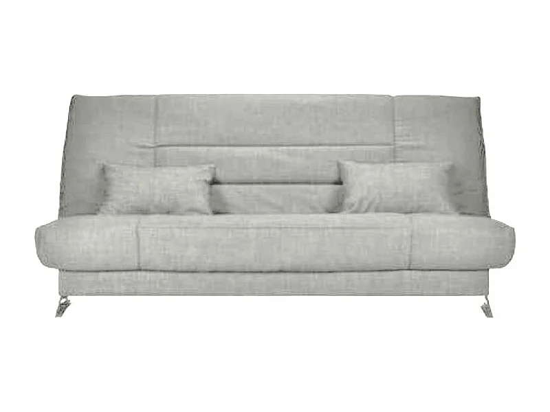 Banquette Clic-clac tissu 130x190 matelas Starflex 13cm avec rangement Malax-Couleur Gris Souris