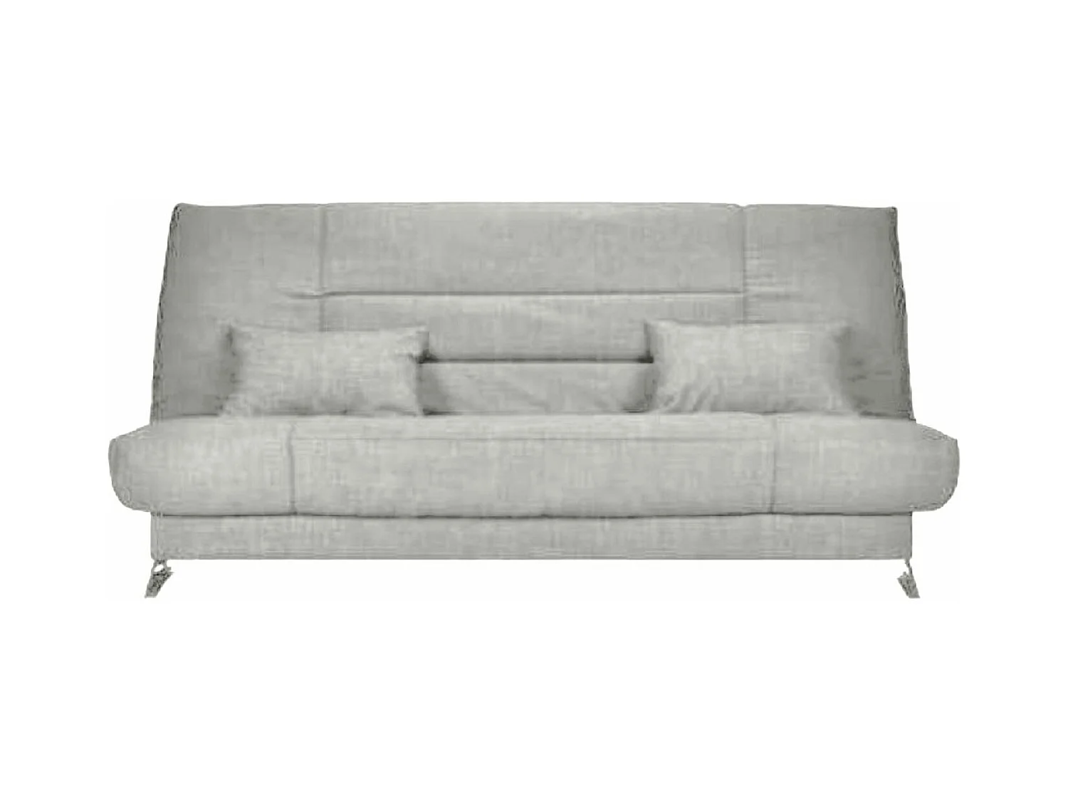 Banquette Clic-clac tissu 130x190 matelas Starflex 13cm avec rangement Malax-Couleur Gris Souris
