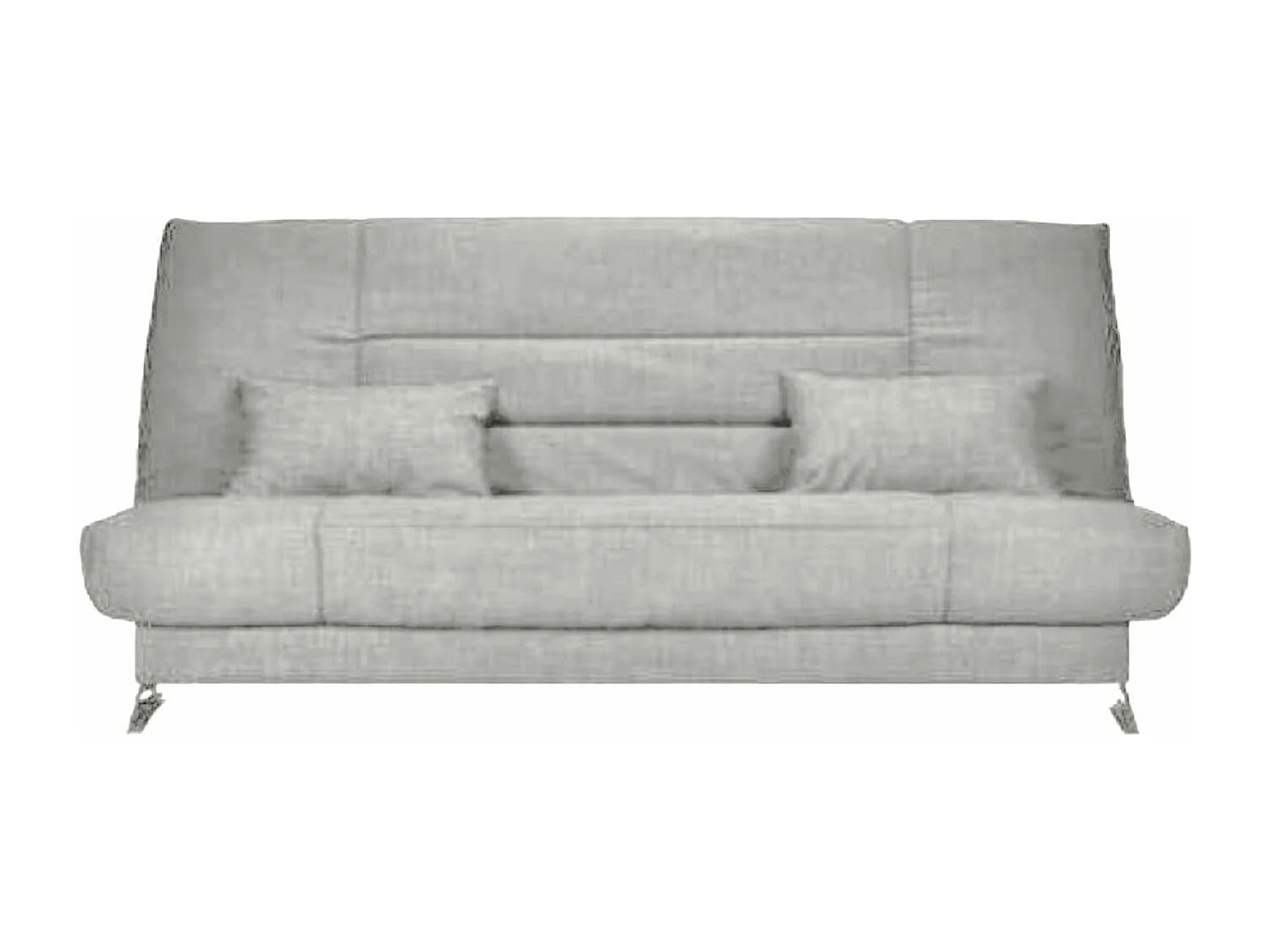 Banquette Clic-clac tissu 130x190 matelas Starflex 13cm avec rangement Malax-Couleur Gris Souris