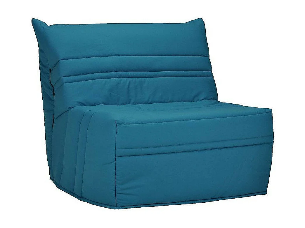 Fauteuil BZ 1 place 90x190 tissu matelas 9cm Optale-Couleur Bleu turquoise