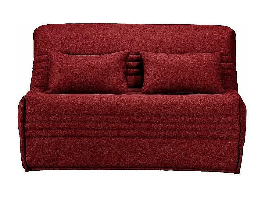 Banquette BZ tissu 140x200 matelas Bultex 15cm Celia-Couleur Bordeaux