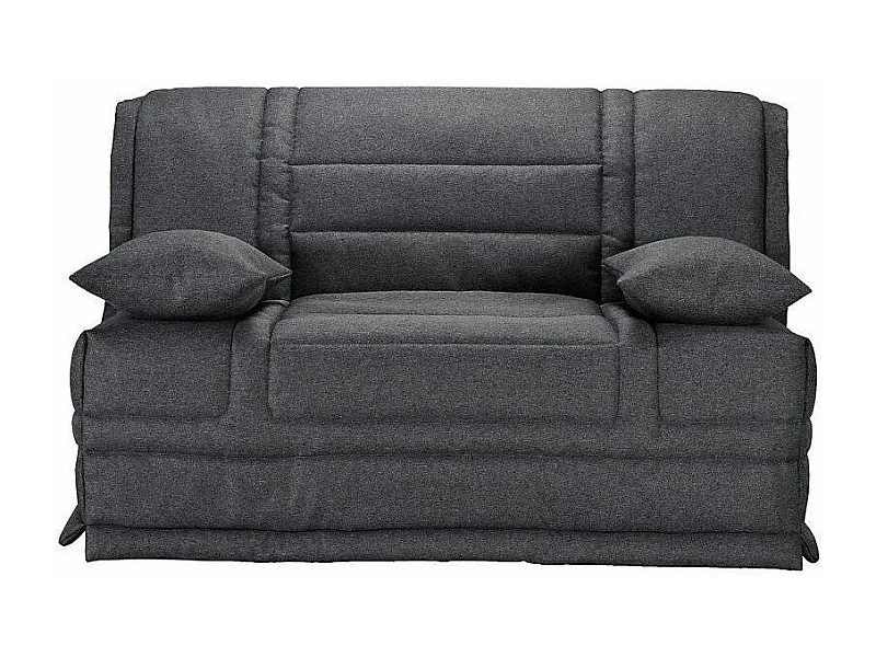 Banquette BZ tissu matelas Starconfort 15cm Pardo-Couleur Gris foncé-160x200-Coffre de rangement Avec rangement
