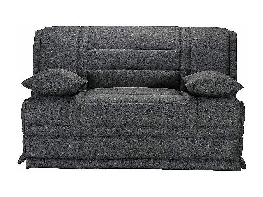 Banquette BZ tissu matelas Starconfort 15cm Pardo-Couleur Gris foncé-160x200-Coffre de rangement Avec rangement