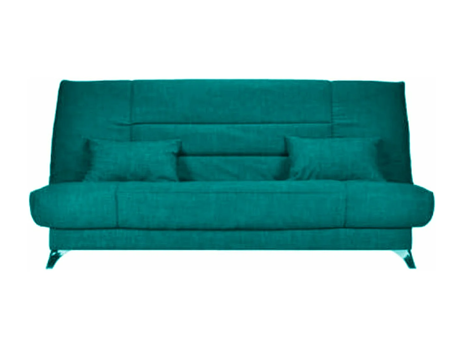 Banquette Clic-clac tissu 130x190 matelas Starflex 13cm avec rangement Malax-Couleur Vert emeraude