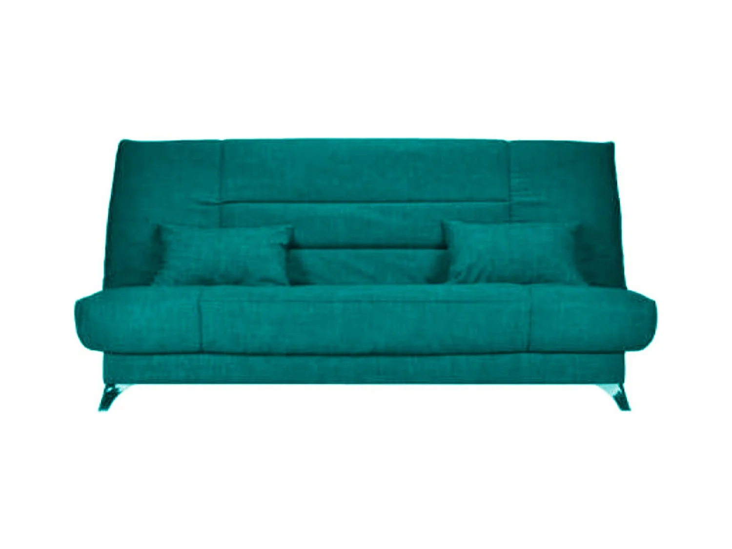 Banquette Clic-clac tissu 130x190 matelas Starflex 13cm avec rangement Malax-Couleur Vert emeraude