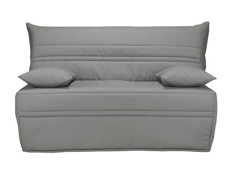 Banquette BZ tissu matelas Sofaconfort 9cm Optale 143cm-Couleur Gris clair