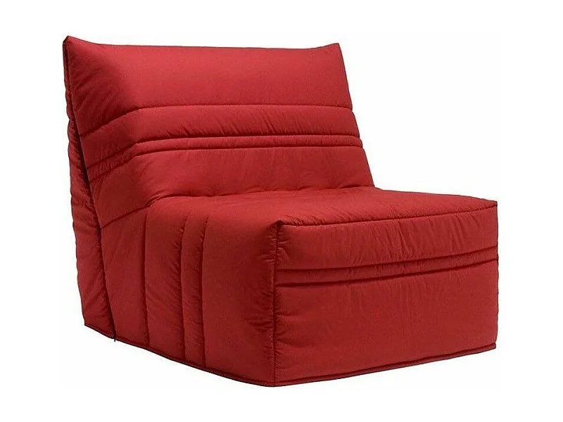 Fauteuil BZ 1 place 90x190 tissu matelas 9cm Optale-Couleur Rouge