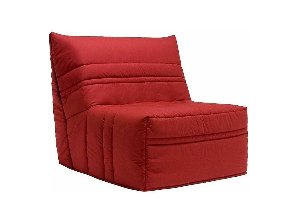 Fauteuil BZ 1 place 90x190 tissu matelas 9cm Optale-Couleur Rouge