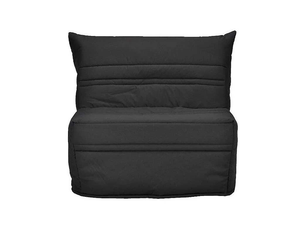 Fauteuil BZ 1 place 90x190 tissu matelas 9cm Optale-Couleur Noir